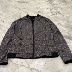 Lululemon Black and White Patterned Jacket Size 4